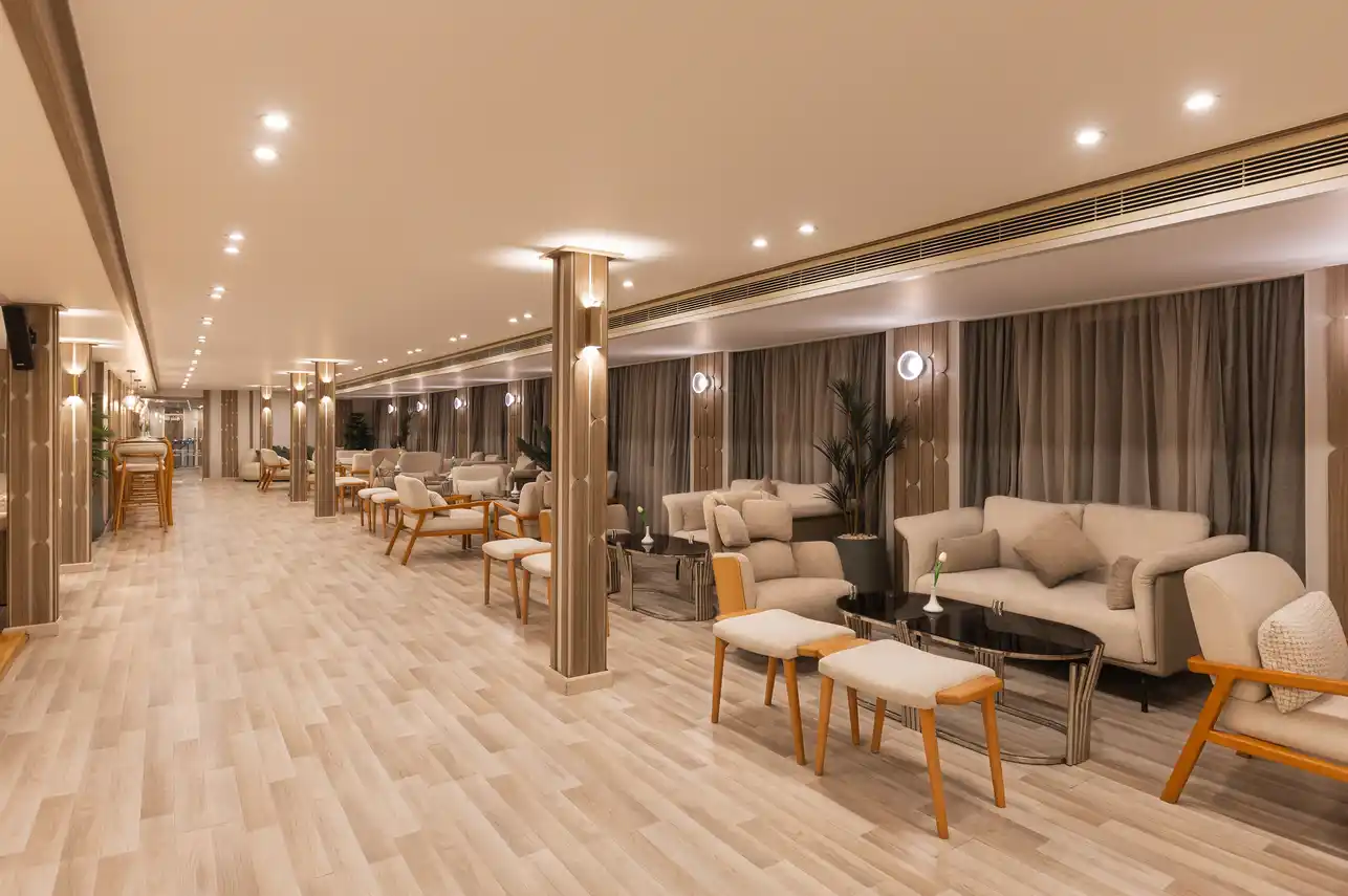 Lounge aboard the MS Alma Nile Cruise Nile cruise